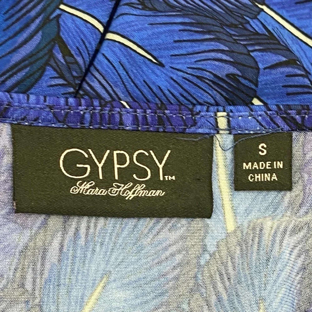 Gypsy Mara Hoffman Feather Faux Wrap Dress Small